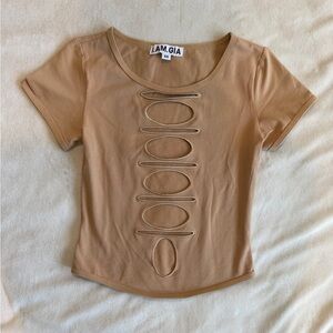 I.AM.GIA Cut-Out Short Sleeve Top